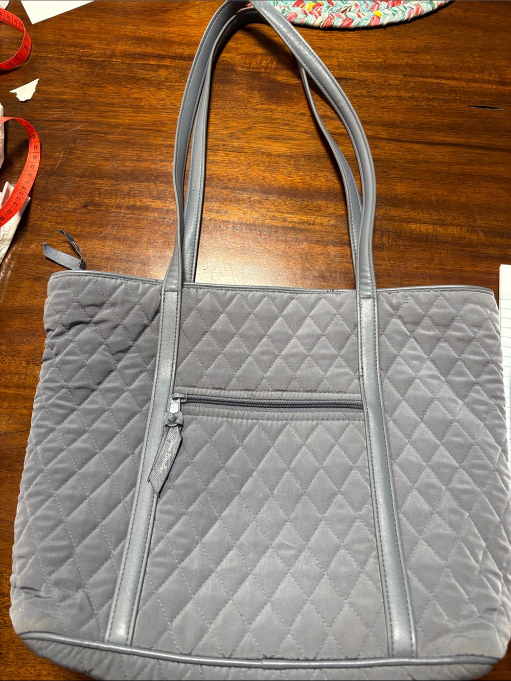 Vera Bradley Quilted Gray Tote
